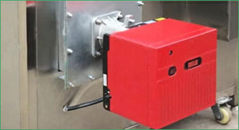 Burner for gas heating batch fryer