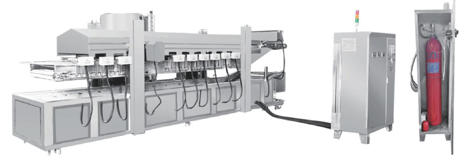 Continuous chip fryer machine