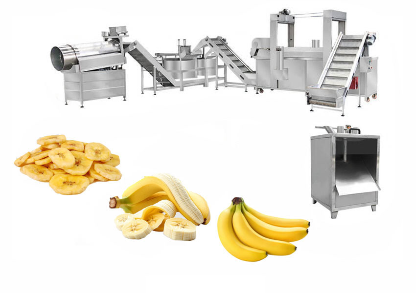 línea de producción de chips de plátano